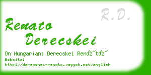 renato derecskei business card